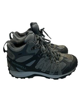 Merrell Accentor 3 Mid Waterproof Hiking Boots Womens 7.5 Gray Black Trail